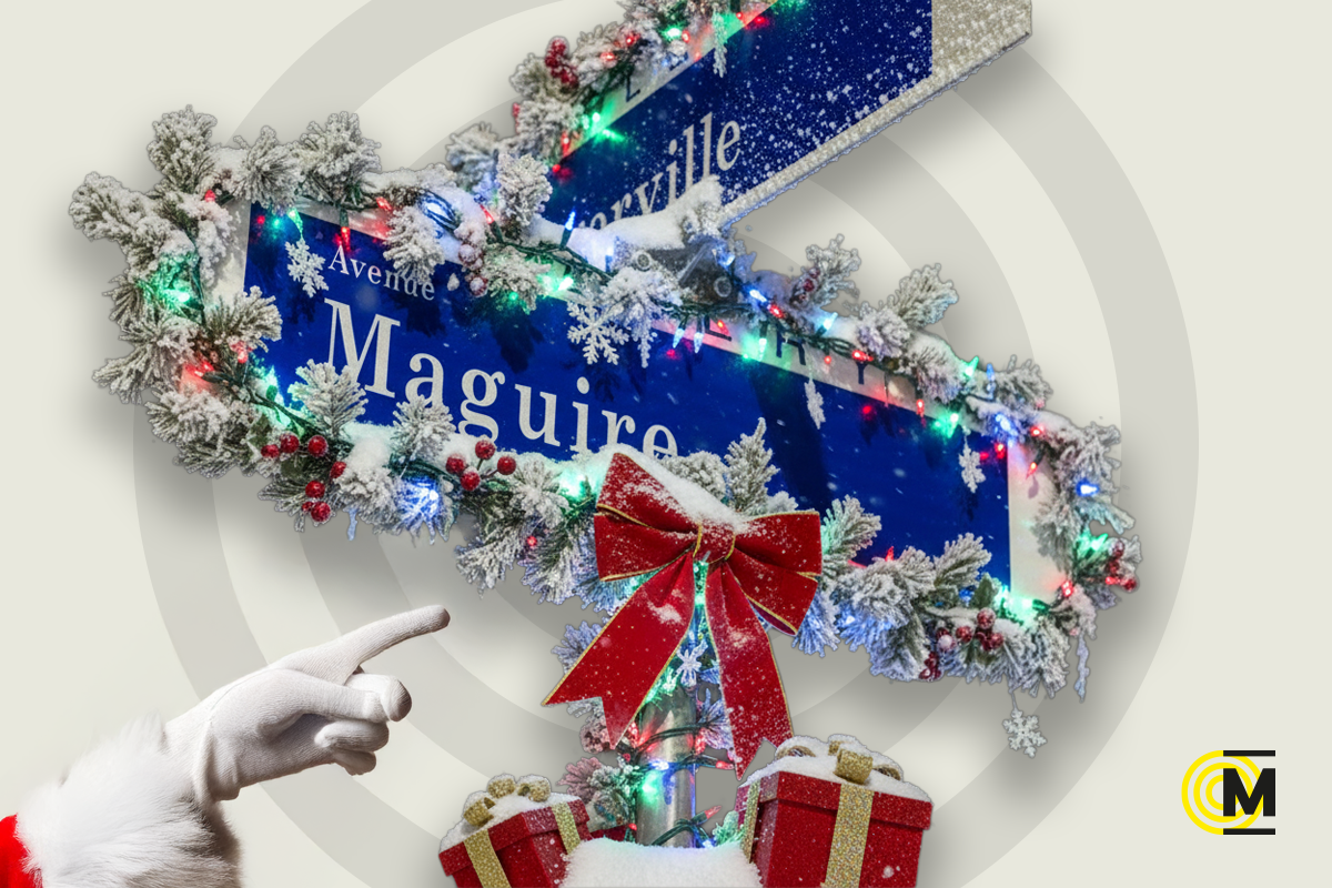 Arrivée du Père Noël sur l’avenue Maguire 